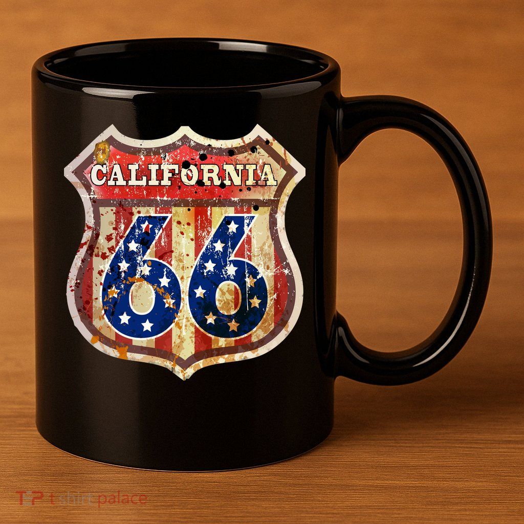 Route 66 California 11oz C Handle Ceramic Mug