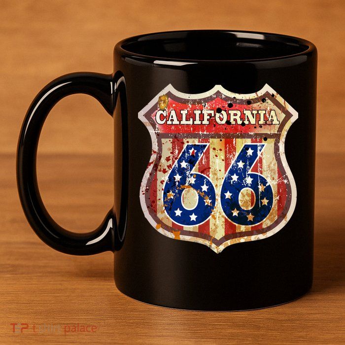 Route 66 California 11oz C Handle Ceramic Mug