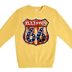 Route 66 Illinois Premium Crewneck Sweatshirt