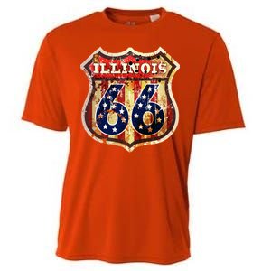 Route 66 Illinois Cooling Performance Crew T-Shirt