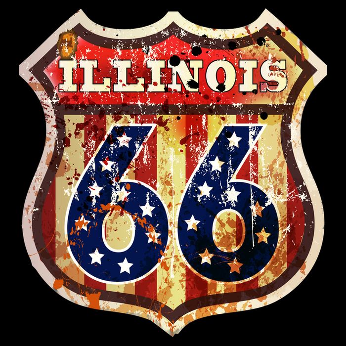 Route 66 Illinois 16 in Basic Backpack