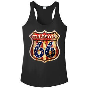 Route 66 Illinois Ladies PosiCharge Competitor Racerback Tank