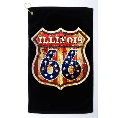 Route 66 Illinois Golf Towel