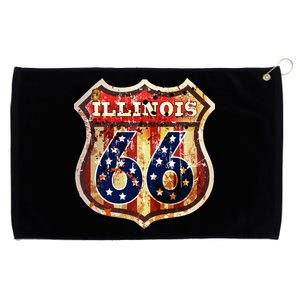 Route 66 Illinois Grommeted Golf Towel