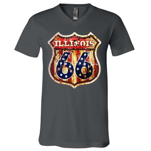 Route 66 Illinois V-Neck T-Shirt