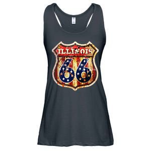 Route 66 Illinois Ladies Essential Flowy Tank