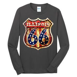 Route 66 Illinois Tall Long Sleeve T-Shirt