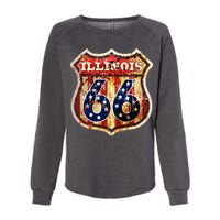 Route 66 Illinois Womens California Wash Sweatshirt