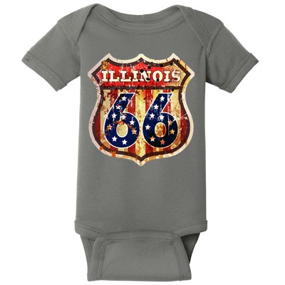 Route 66 Illinois Baby Bodysuit