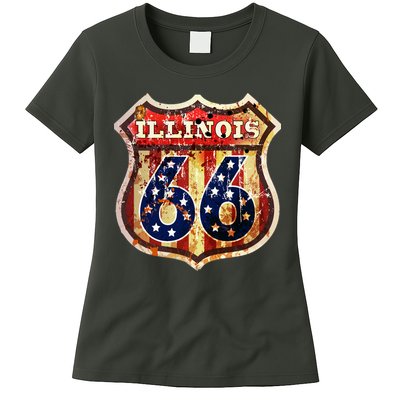 Route 66 Illinois Womens T-Shirt