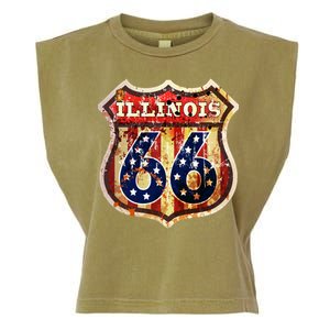 Route 66 Illinois Garment-Dyed Women's Muscle Tee