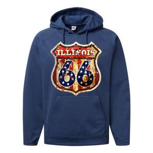 Route 66 Illinois Performance Fleece Hoodie