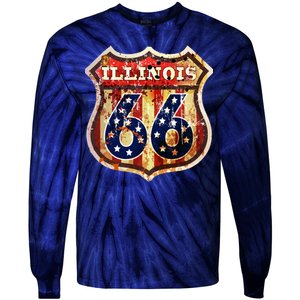 Route 66 Illinois Tie-Dye Long Sleeve Shirt