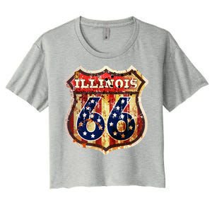 Route 66 Illinois Women's Crop Top Tee