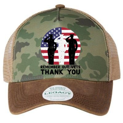 Remember Our Vets Thank You Salute Flag Memorial Day Patriot Cool Gift Legacy Tie Dye Trucker Hat