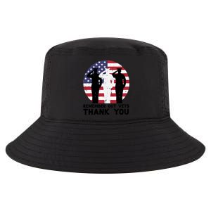 Remember Our Vets Thank You Salute Flag Memorial Day Patriot Cool Gift Cool Comfort Performance Bucket Hat