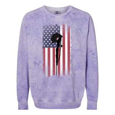 Remember Our Veterans Honor The Fallen Soldier Gift Colorblast Crewneck Sweatshirt