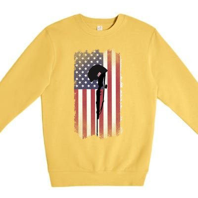 Remember Our Veterans Honor The Fallen Soldier Gift Premium Crewneck Sweatshirt