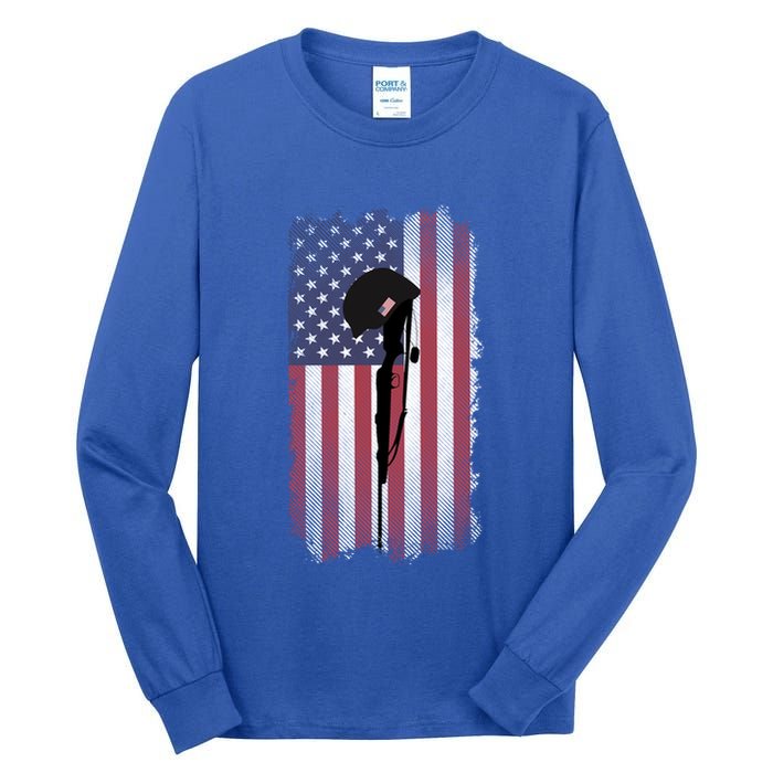 Remember Our Veterans Honor The Fallen Soldier Gift Tall Long Sleeve T-Shirt