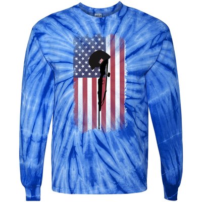 Remember Our Veterans Honor The Fallen Soldier Gift Tie-Dye Long Sleeve Shirt