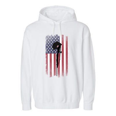 Remember Our Veterans Honor The Fallen Soldier Gift Garment-Dyed Fleece Hoodie