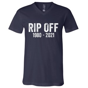 Rip Off Virgil Abloh V-Neck T-Shirt