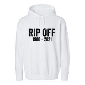 Rip Off Virgil Abloh Garment-Dyed Fleece Hoodie