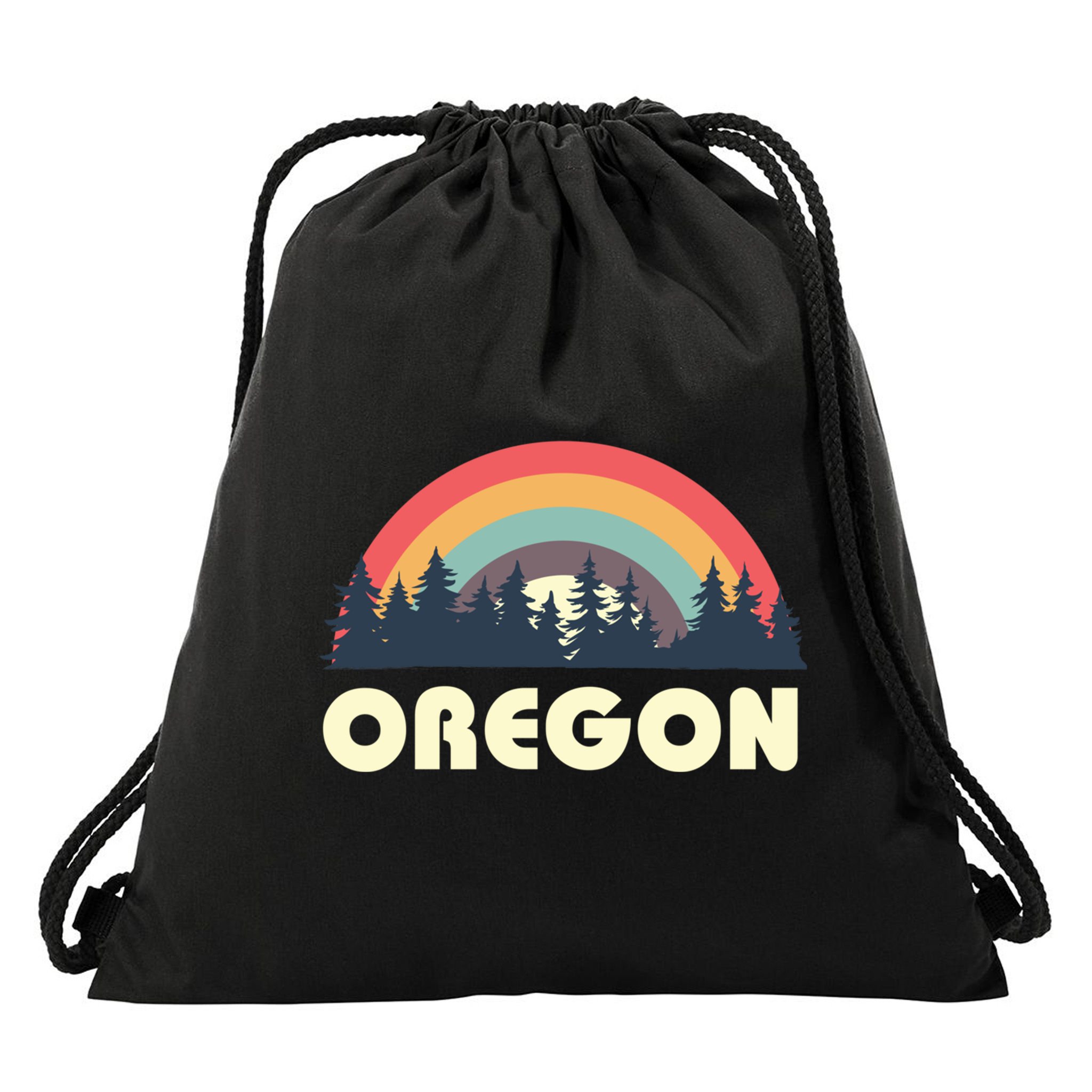 Retro Oregon Vintage Pnw Pacific Northwest Gift Drawstring Bag