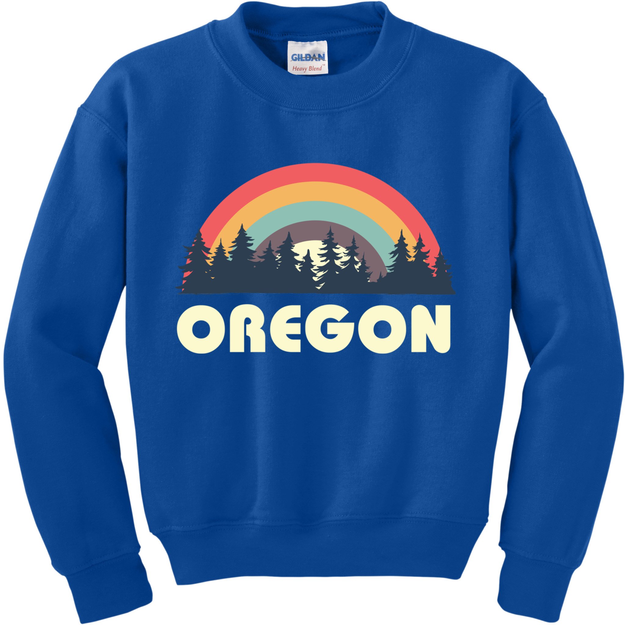 Retro Oregon Vintage Pnw Pacific Northwest Gift Kids Sweatshirt