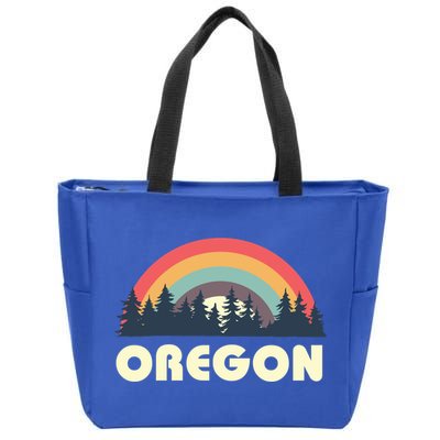 Retro Oregon Vintage Pnw Pacific Northwest Gift Zip Tote Bag