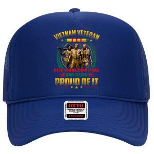 Republic Of Vietnam Proud Of It High Crown Mesh Back Trucker Hat