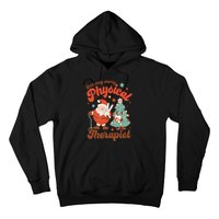 Retro One Very Merry Physical Therapist Santa Christmas Tree Hoodie