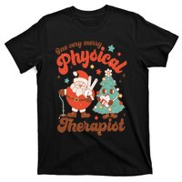 Retro One Very Merry Physical Therapist Santa Christmas Tree T-Shirt