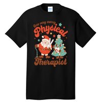 Retro One Very Merry Physical Therapist Santa Christmas Tree Tall T-Shirt