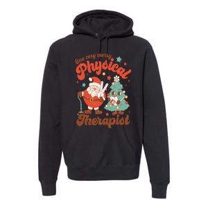 Retro One Very Merry Physical Therapist Santa Christmas Tree Premium Hoodie