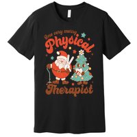 Retro One Very Merry Physical Therapist Santa Christmas Tree Premium T-Shirt