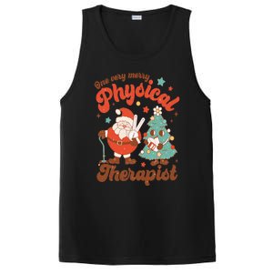 Retro One Very Merry Physical Therapist Santa Christmas Tree PosiCharge Competitor Tank