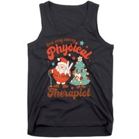 Retro One Very Merry Physical Therapist Santa Christmas Tree Tank Top