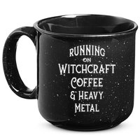 Running On Witchcraft Coffee And Heavy Metal Cheeky Witch 15oz Campfire Ceramic Mug
