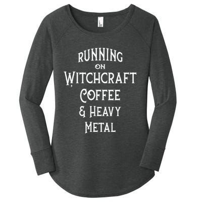 Running On Witchcraft Coffee And Heavy Metal Cheeky Witch Women's Perfect Tri Tunic Long Sleeve Shirt