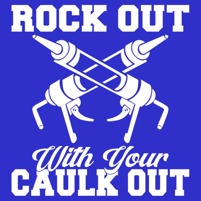 Rock Out With Your Caulk Out Construction Worker Funny Gift Tank Top