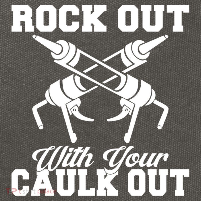 Rock Out With Your Caulk Out Construction Worker Funny Gift Cotton Canvas Backpack
