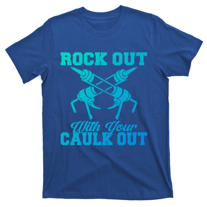 Rock Out With Your Caulk Out Construction Worker Funny Gift T-Shirt