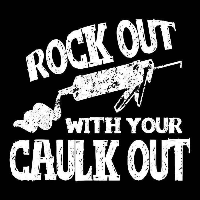 Rock Out With Your Caulk Out Construction Worker Gift Zip Tote Bag