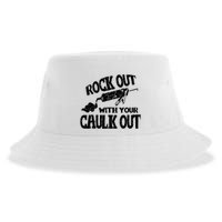 Rock Out With Your Caulk Out Construction Worker Gift Sustainable Bucket Hat