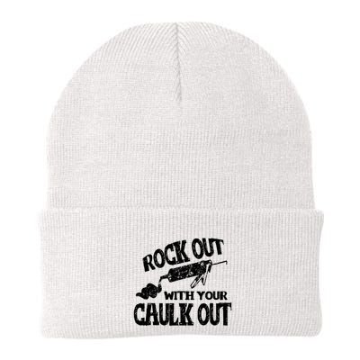 Rock Out With Your Caulk Out Construction Worker Gift Beanie