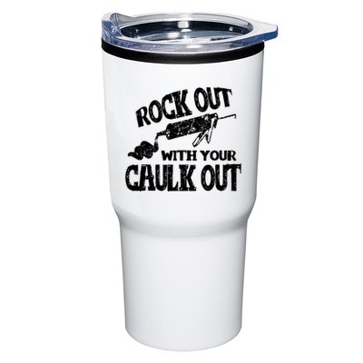 Rock Out With Your Caulk Out Construction Worker Gift Tumbler