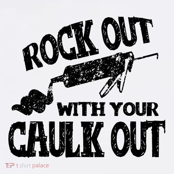 Rock Out With Your Caulk Out Construction Worker Gift Kids T-Shirt