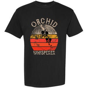 Retro Orchid Whisperer Funny Orchids Flower Lover Gardener Garment-Dyed Heavyweight T-Shirt