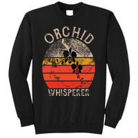 Retro Orchid Whisperer Funny Orchids Flower Lover Gardener Sweatshirt